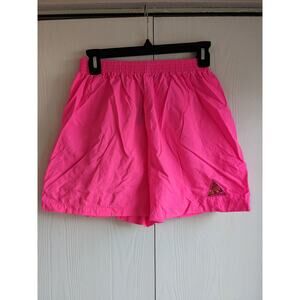 Additions By Ronnie Women's Pink High Rise Elastic Waist Athletic Shorts Size L